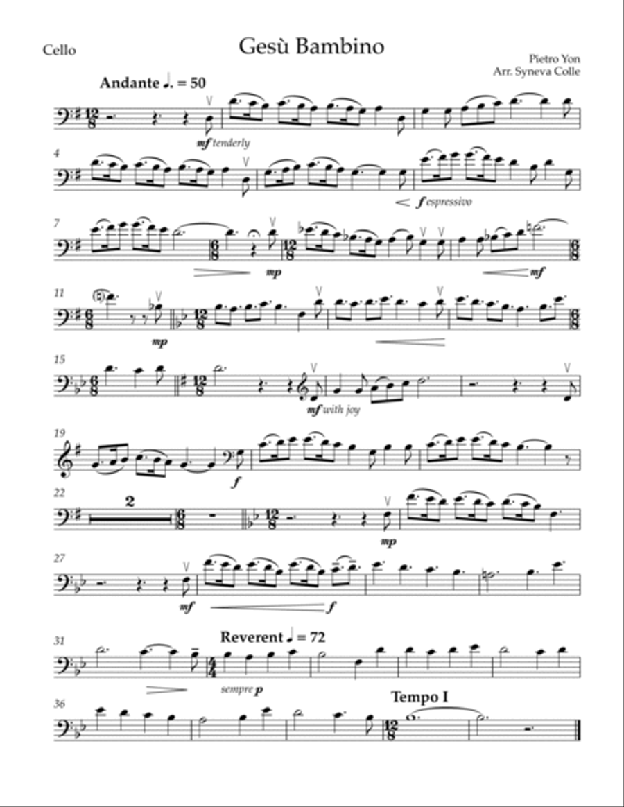 Gesù Bambino Gesù Bambino Piano scores gallery preview page 2