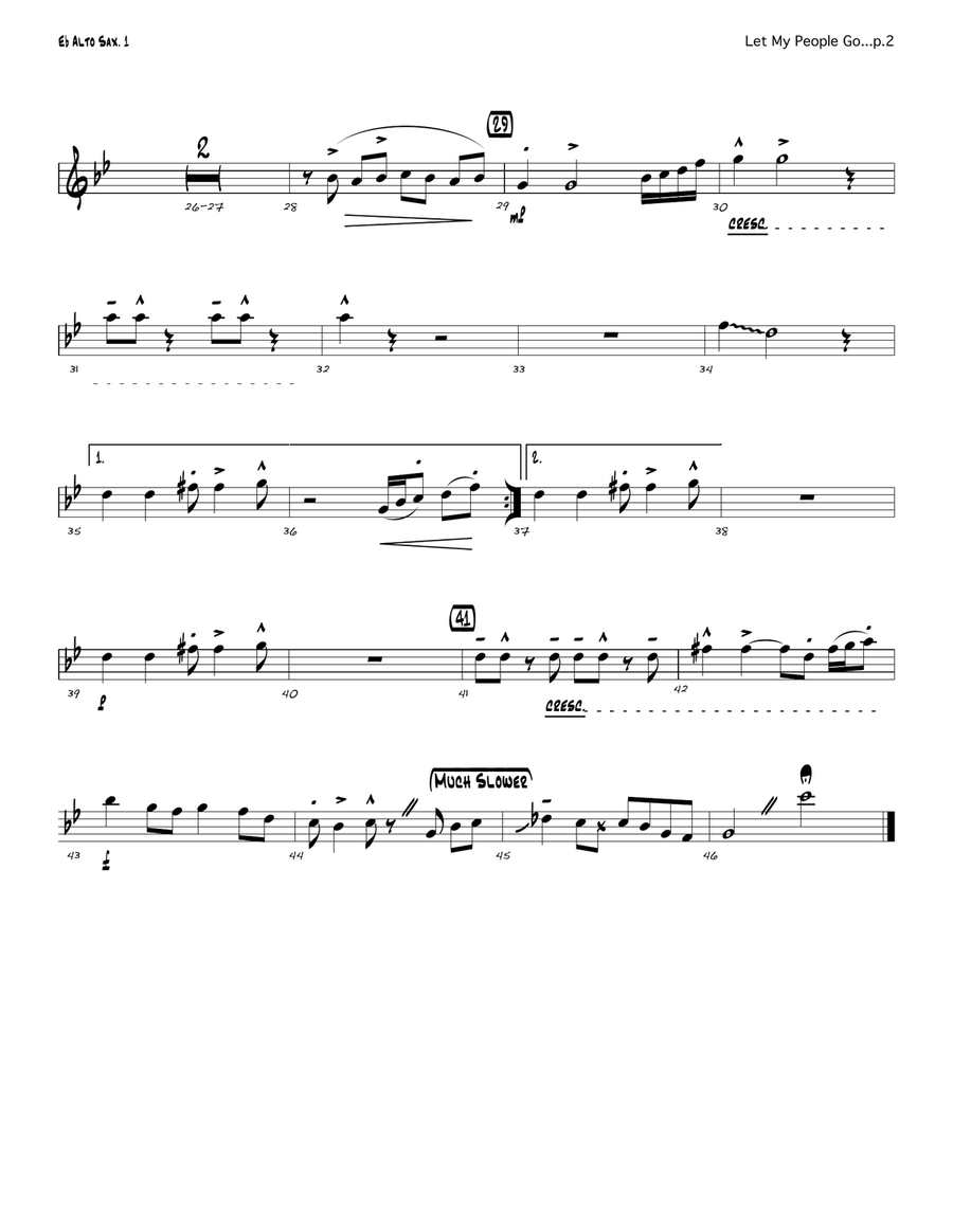 Let My People Go Woodwind Quartet scores gallery preview page 6