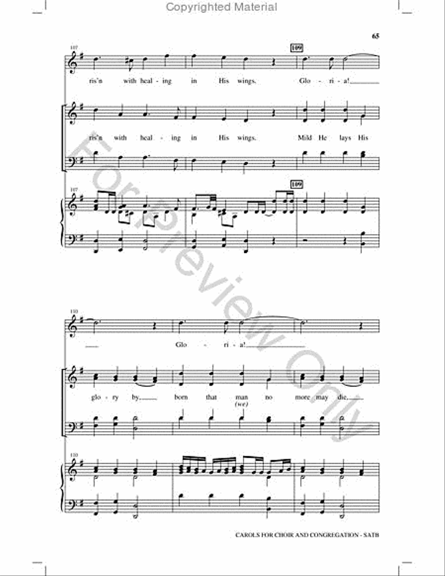 Carols for Choir and Congregation Choir scores gallery preview page 64