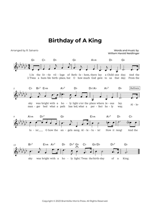 Birthday of A King (Key of G-Flat Major)