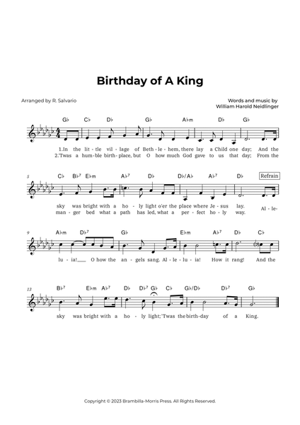 Birthday of A King (Key of G-Flat Major) image number null
