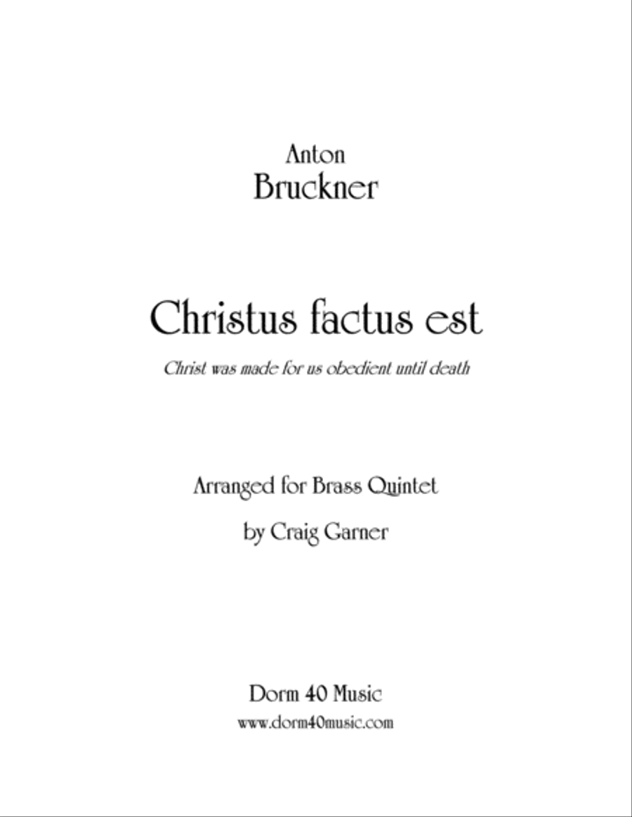 Christus factus est Brass Ensemble scores gallery preview page 1