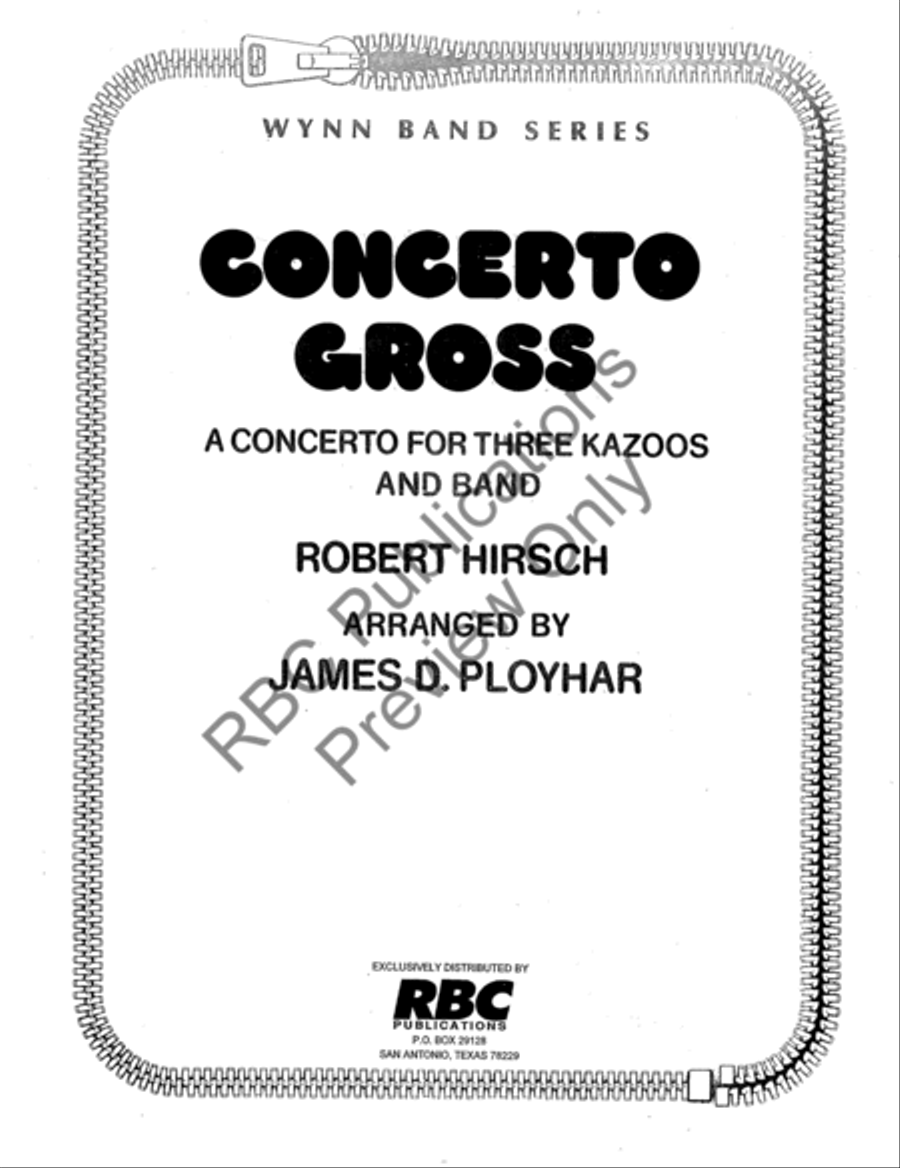 Concerto Gross Concert Band Concert Band scores gallery preview page 2
