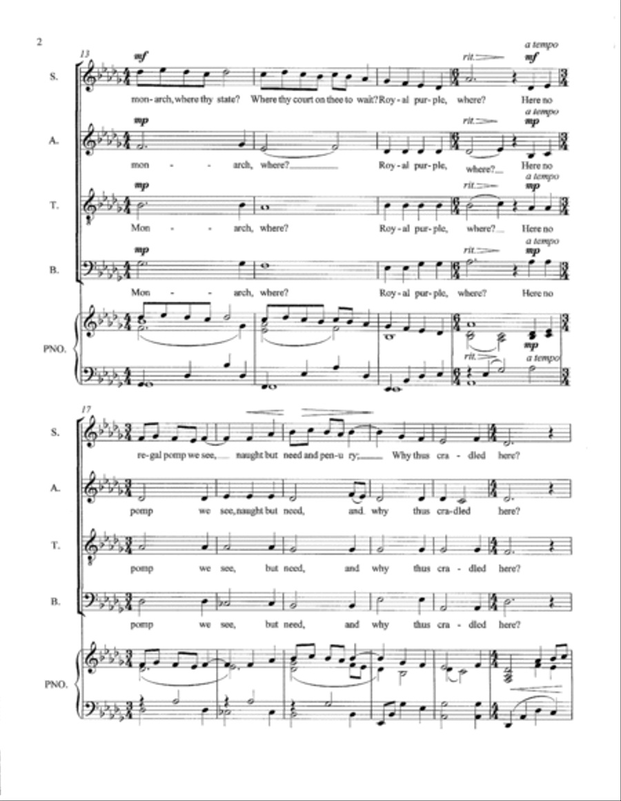 Wondrous Gift - SSATB & Piano SSATB scores gallery preview page 2