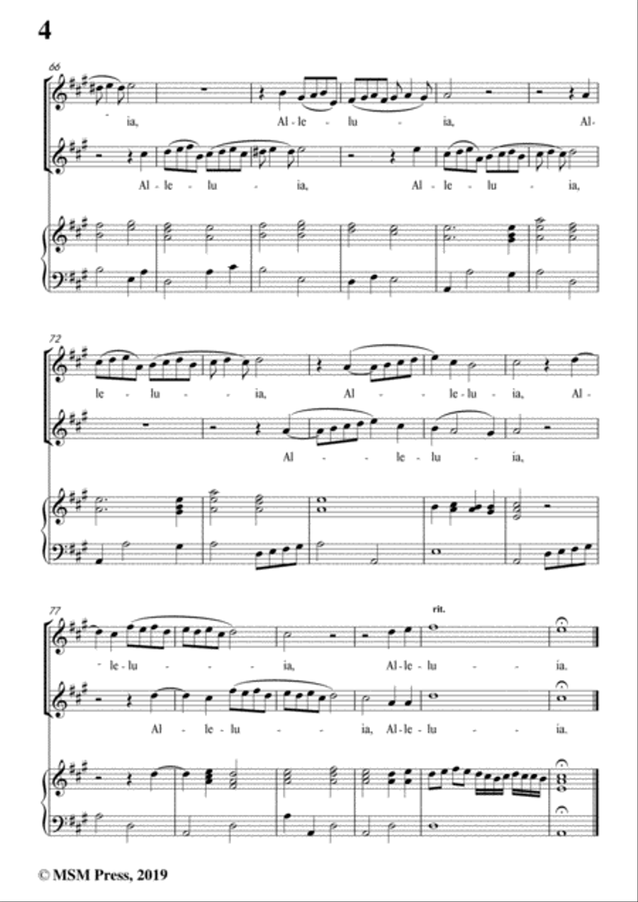 Leoni-Ecce annuntio vobis,in A Major,for two Voices&Piano SSA scores gallery preview page 6