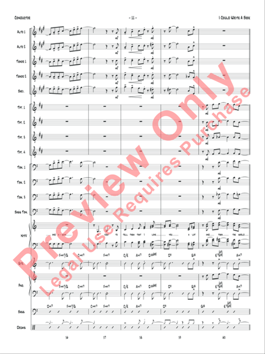 I Could Write a Book Jazz Ensemble scores gallery preview page 14