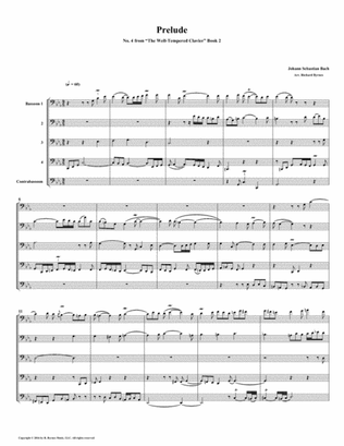 Prelude 04 from Well-Tempered Clavier, Book 2 (Bassoon Quintet)