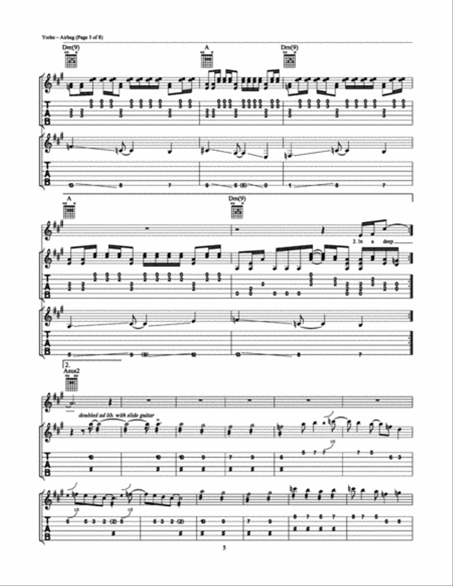 Airbag Airbag Electric Guitar scores gallery preview page 5