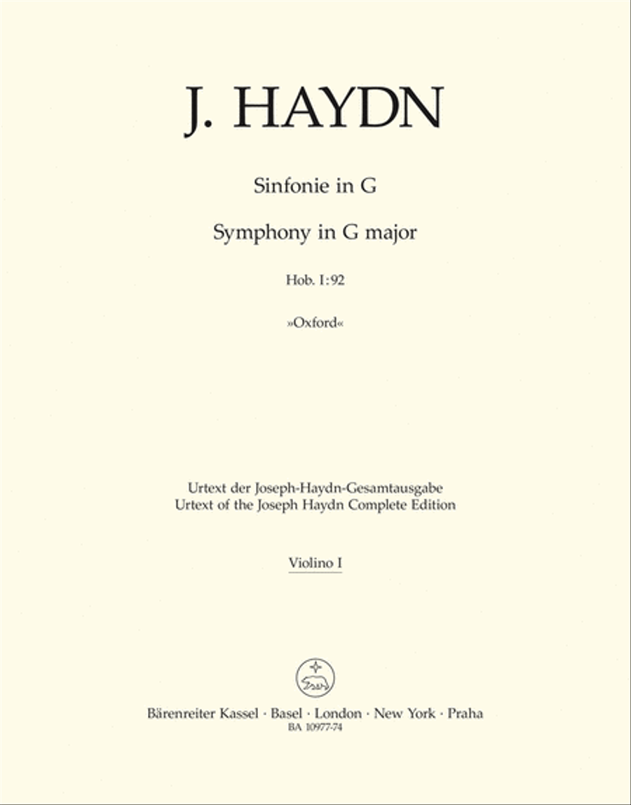 Symphony G major Hob. I:92 