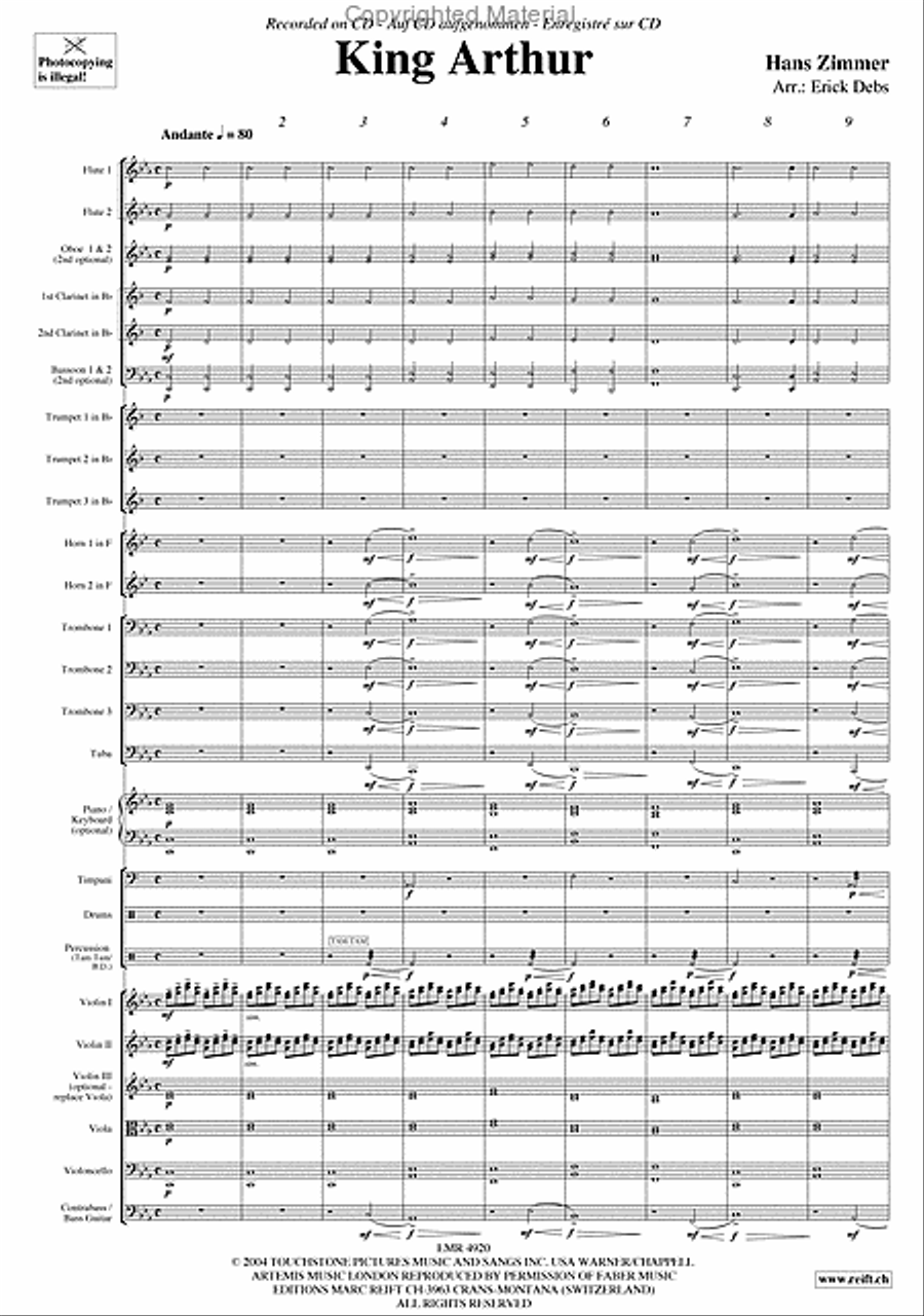 King Arthur Orchestra scores gallery preview page 3