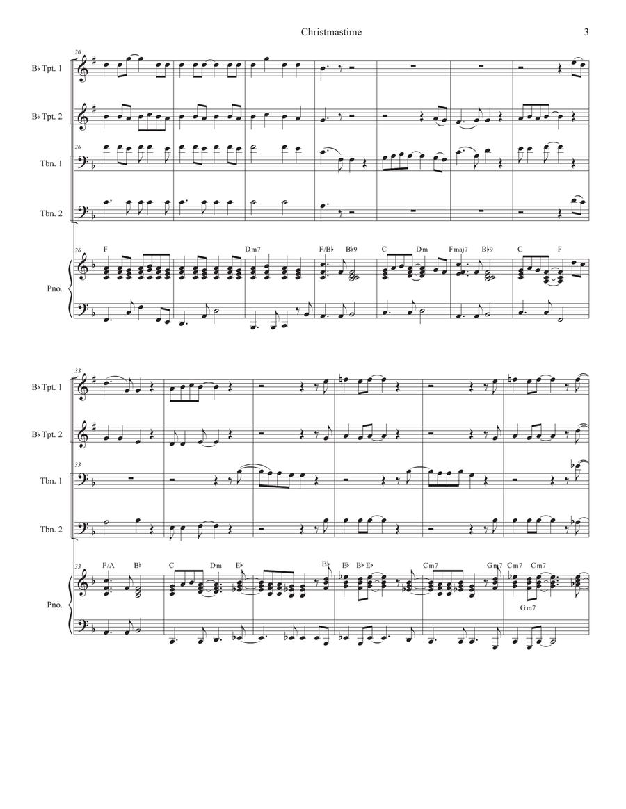 Christmastime Brass Ensemble scores gallery preview page 3