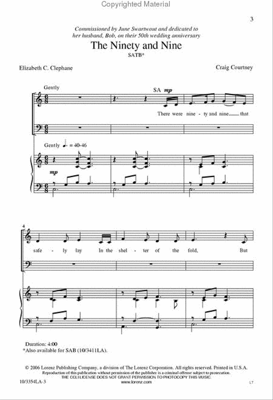 The Ninety and Nine 4-Part scores gallery preview page 2