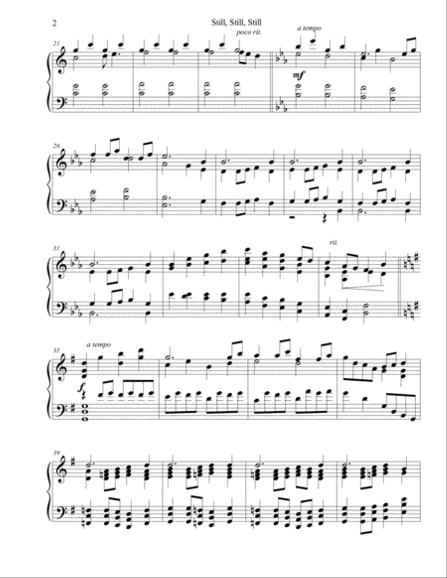 Still, Still, Still (piano solo), arr. Brenda Portman Piano Solo scores gallery preview page 2