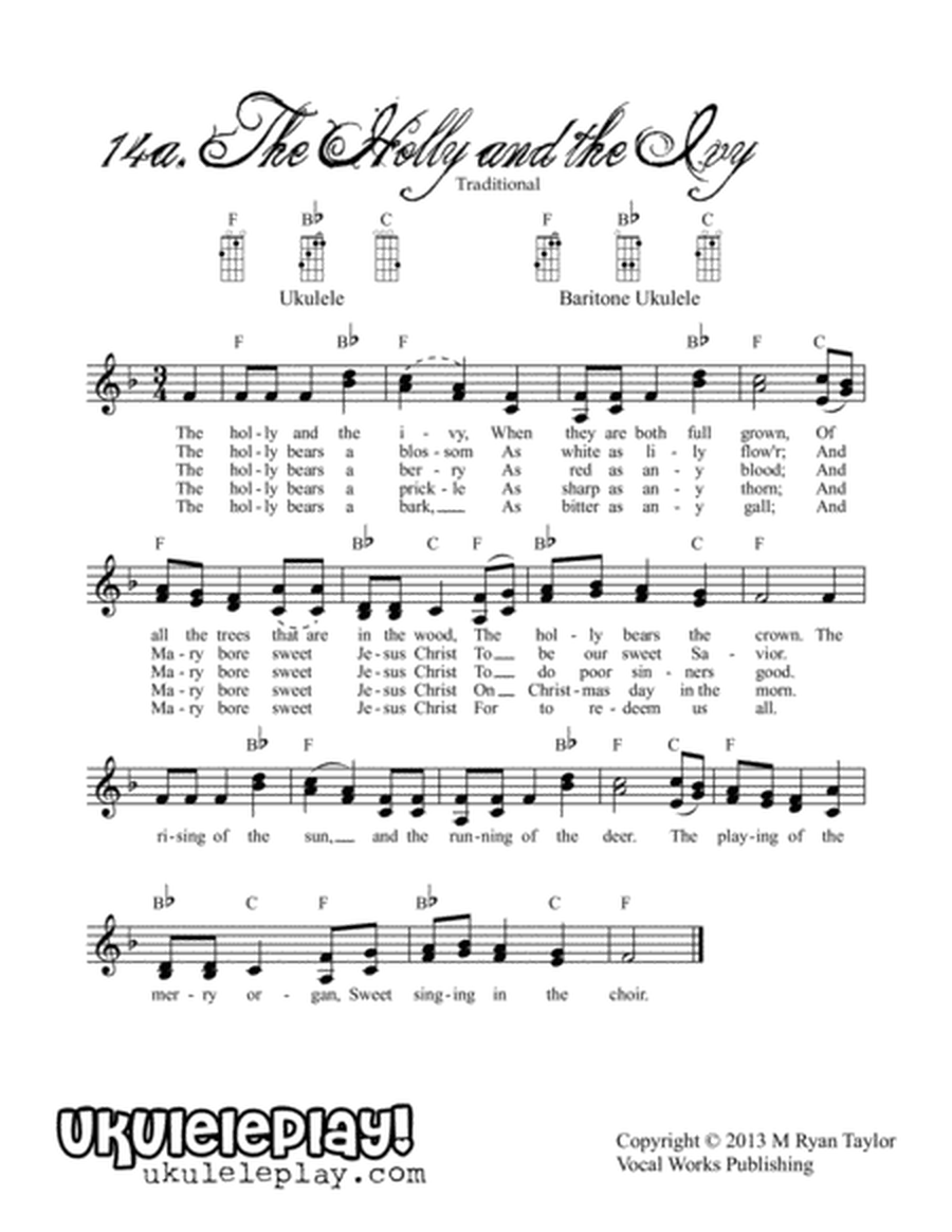 The Holly and the Ivy : Duet with Chord Indications