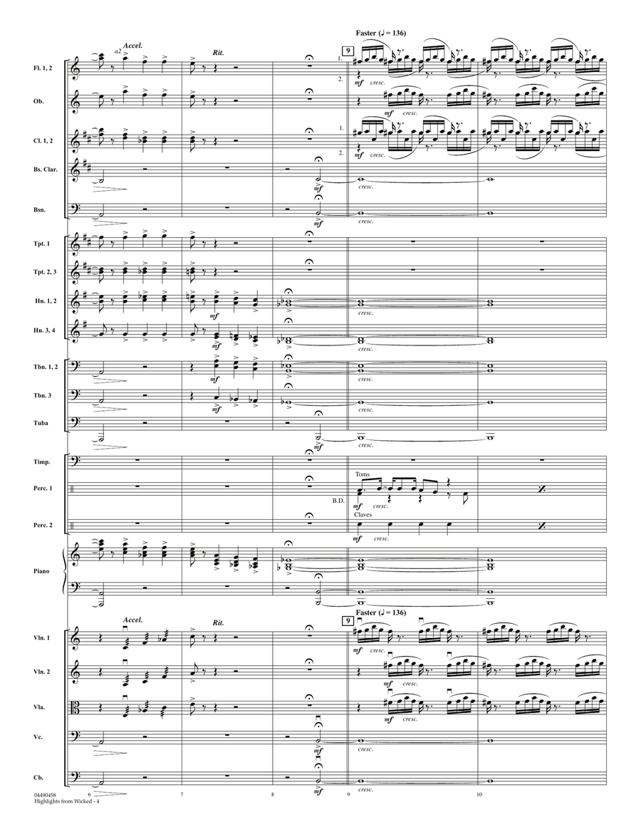 Highlights from Wicked - Full Score Full Orchestra scores gallery preview page 3