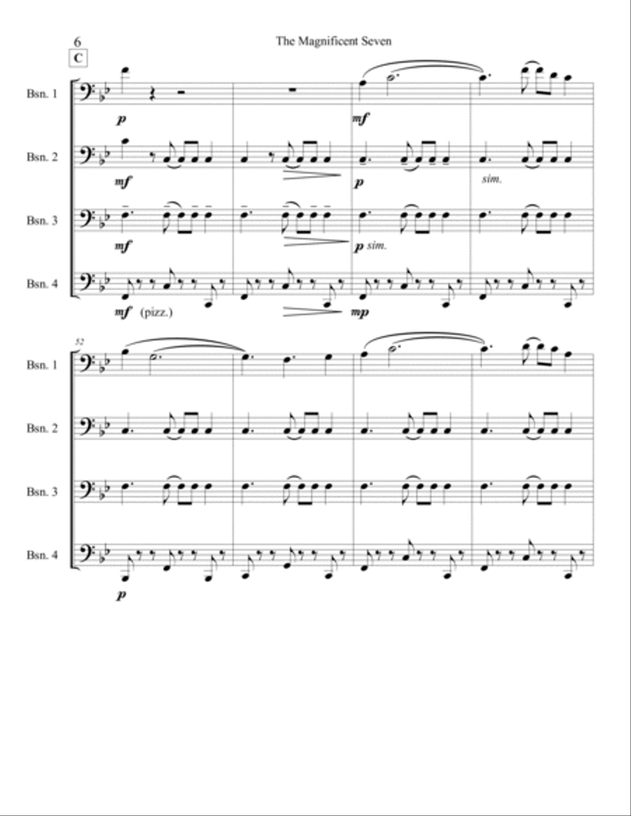 The Magnificent Seven Woodwind Ensemble scores gallery preview page 6