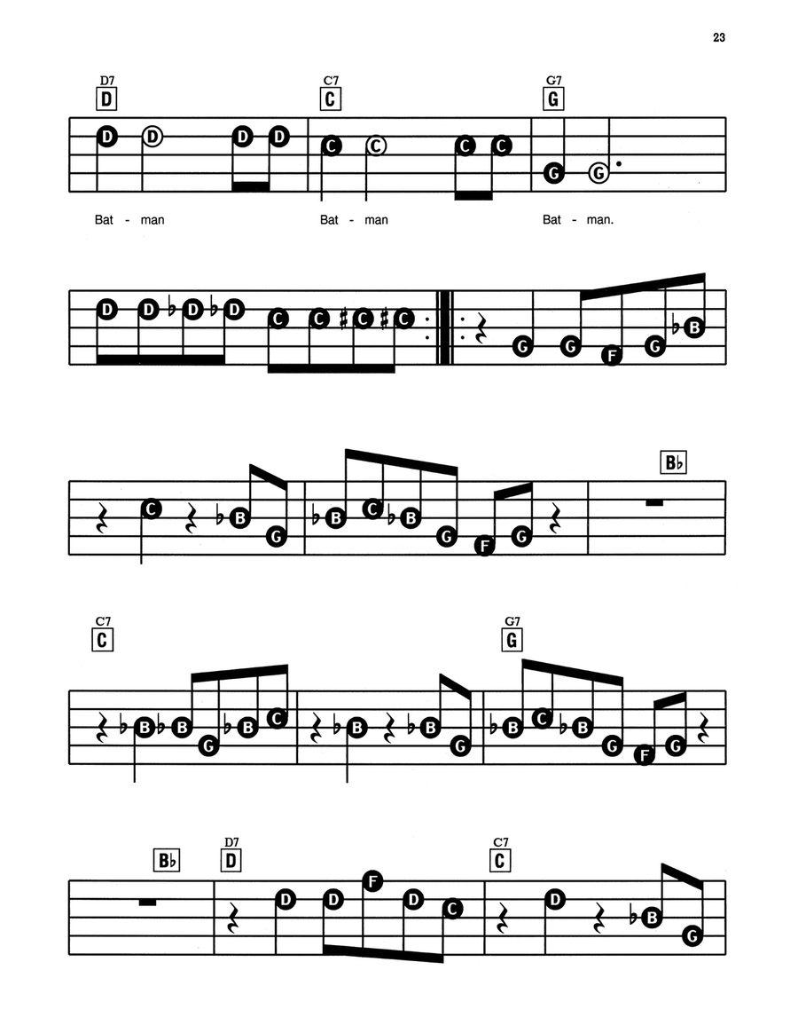 Batman Theme Electronic Keyboard scores gallery preview page 2