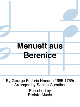 Book cover for Menuett aus Berenice