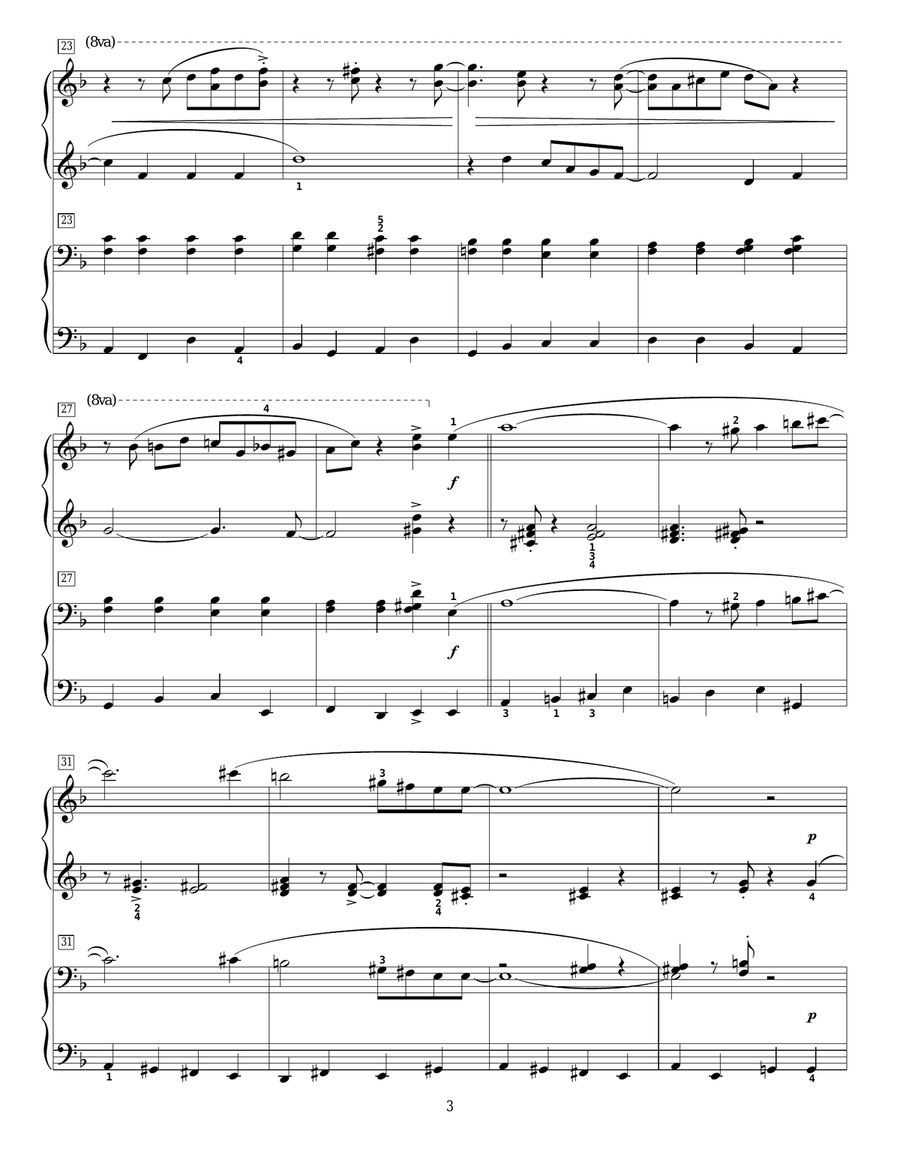 Beyond The Sea Piano Duet scores gallery preview page 3