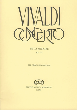 Book cover for Concerto in la minore per oboe, archi e cZalo RV