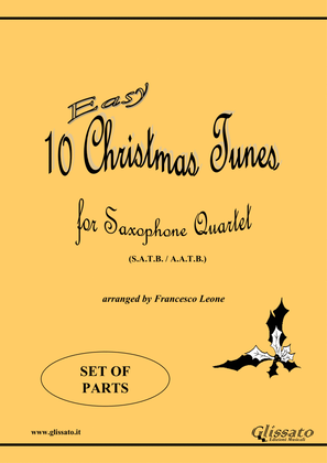 10 Easy Christmas Tunes - Saxophone Quartet satb/aatb (set of parts)