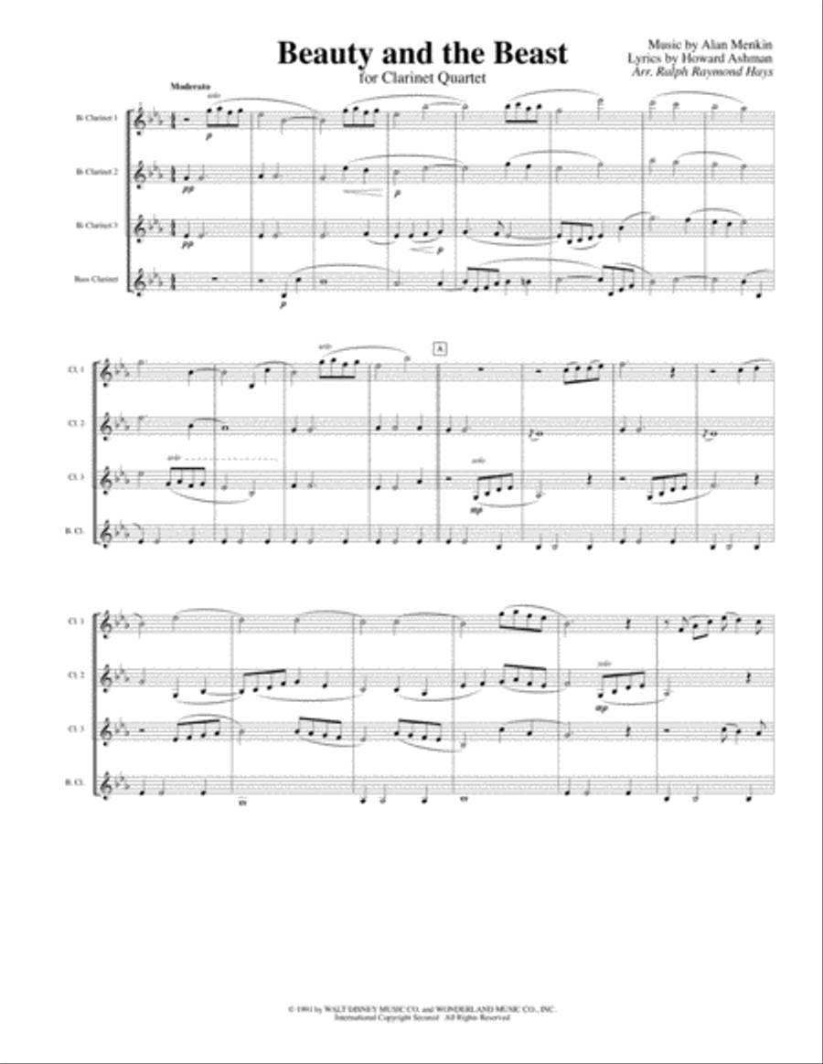 Beauty And The Beast Beauty And The Beast Woodwind Ensemble scores gallery preview page 2