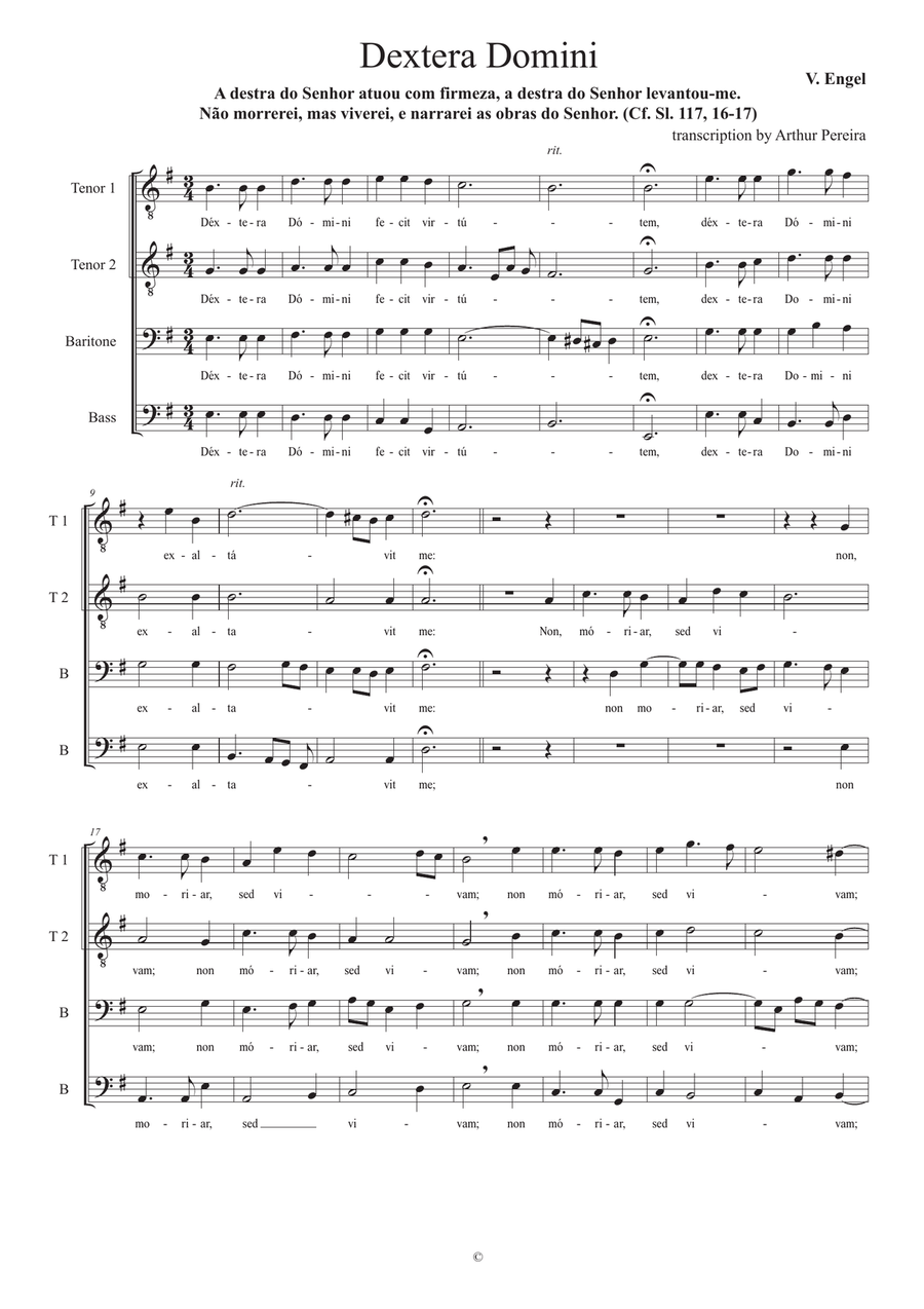 Dextera Domini TTBB scores gallery preview page 1