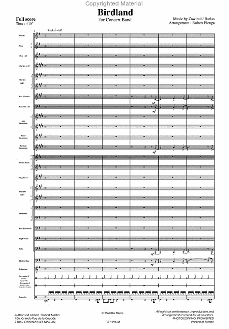 Birdland Concert Band scores gallery preview page 2
