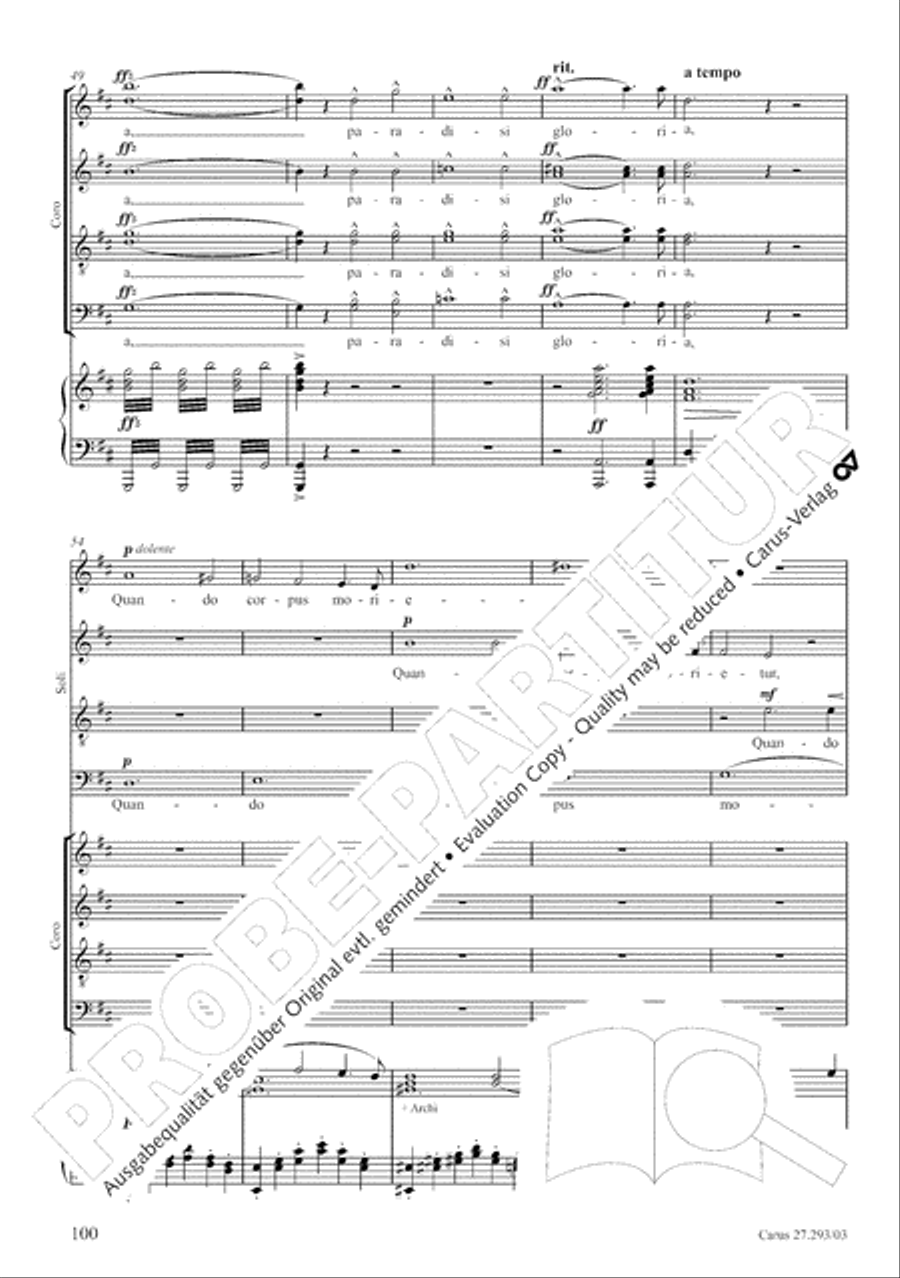 Stabat mater 4-Part scores gallery preview page 107