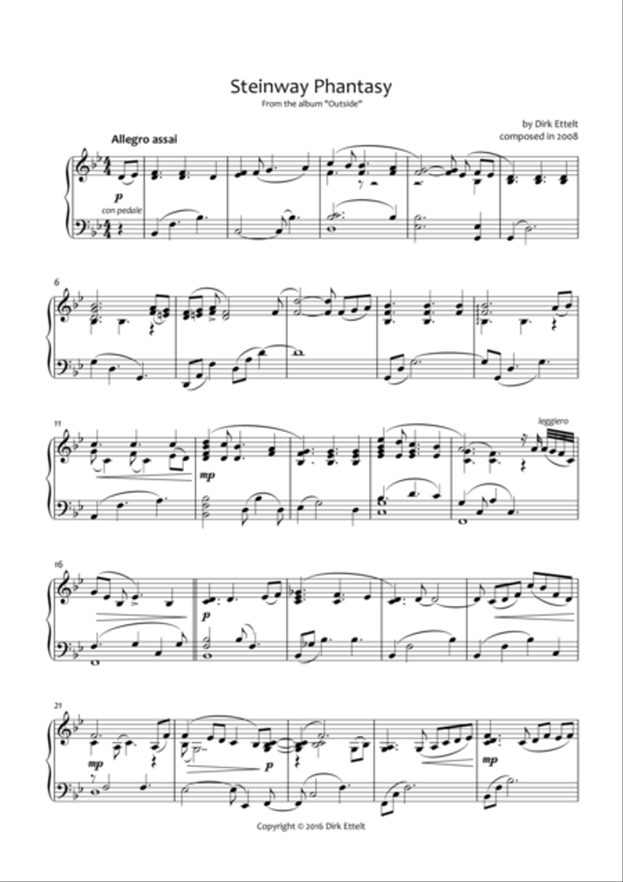 Steinway Phantasy Piano Solo scores gallery preview page 1