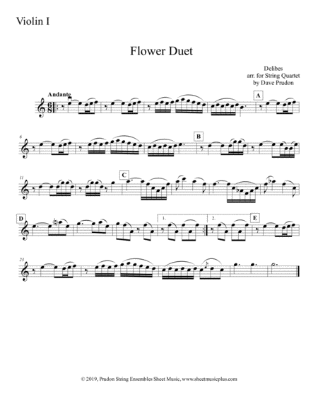 Flower Duet for String Quartet image number null