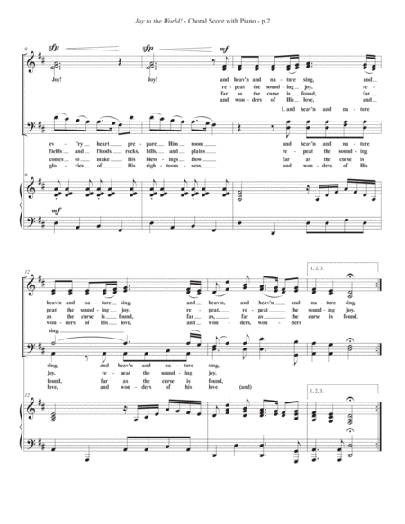 Joy to the World! (SATB) image number null