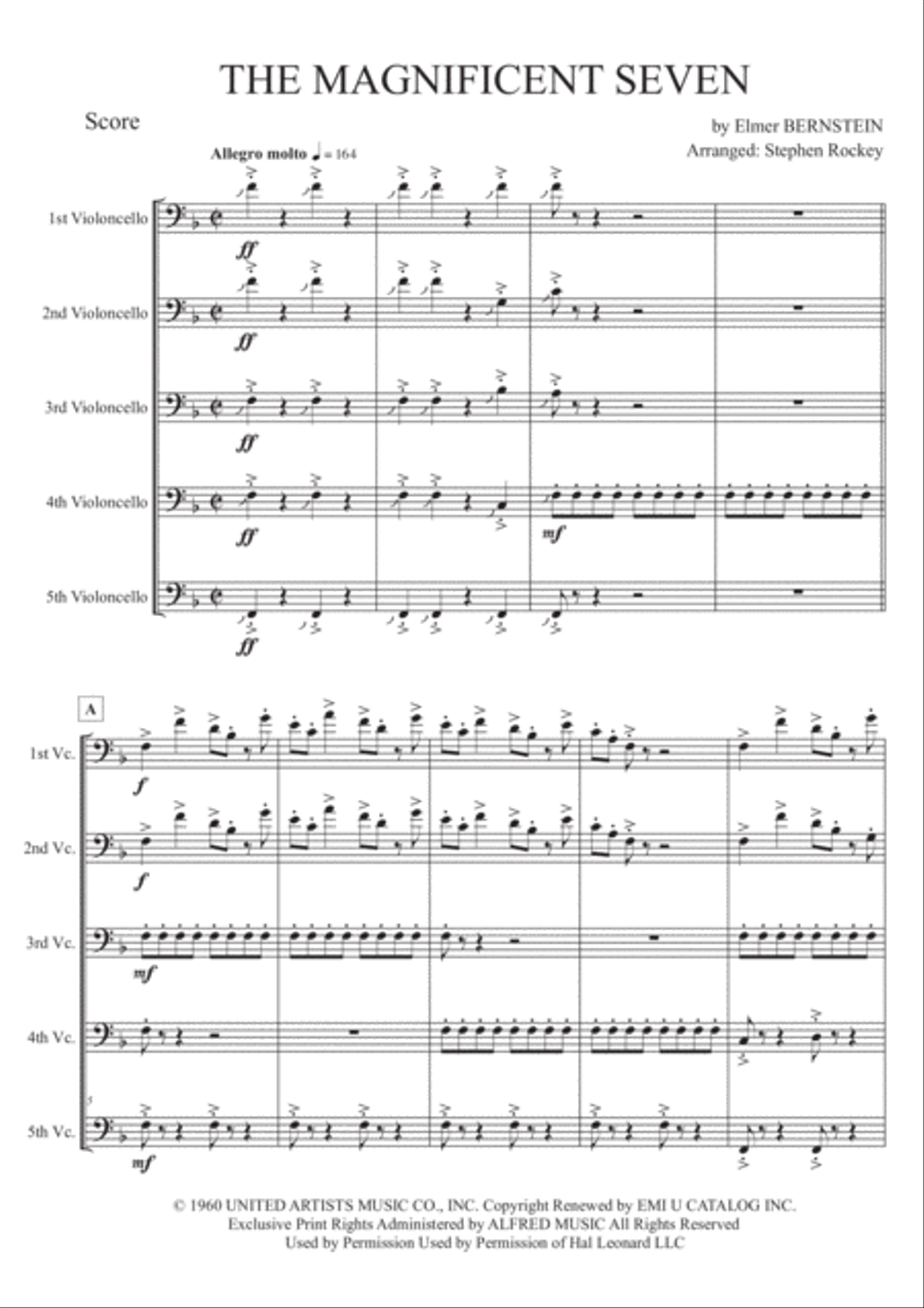 The Magnificent Seven String Quintet scores gallery preview page 3