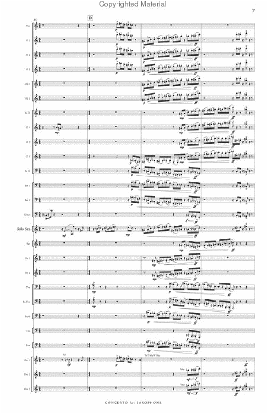 Concerto for Saxophone & Wind Symphony Concert Band scores gallery preview page 8