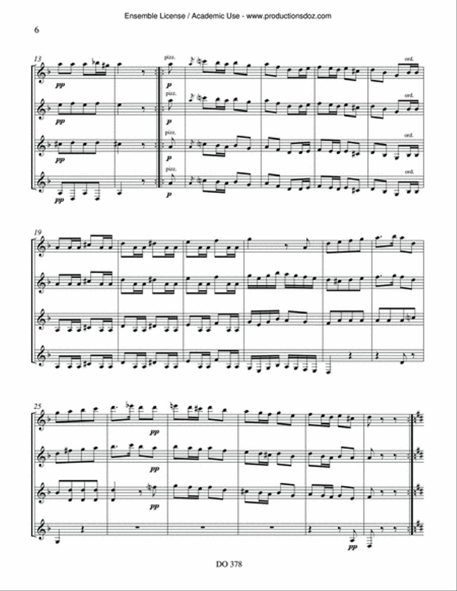 Romances sans paroles op. 19 & Canzonetta op. 12 Guitar Ensemble scores gallery preview page 6