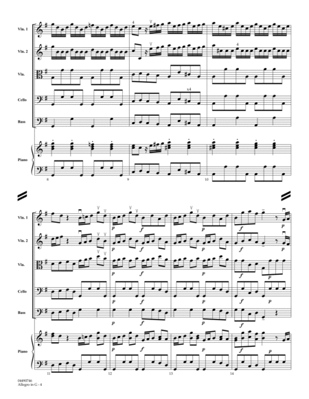 Allegro in G - Full Score