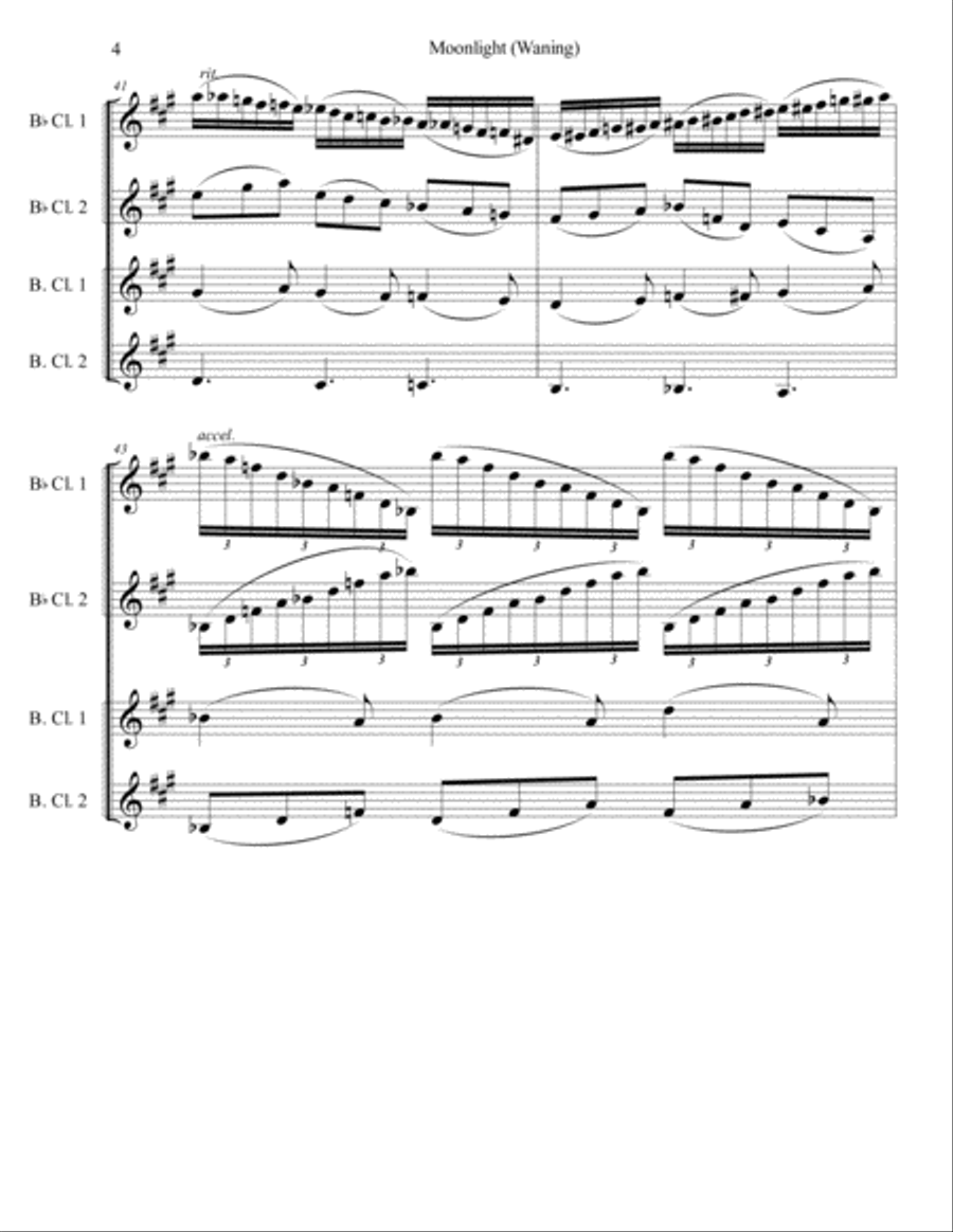Moonlight (Waning) Woodwind Quartet scores gallery preview page 4
