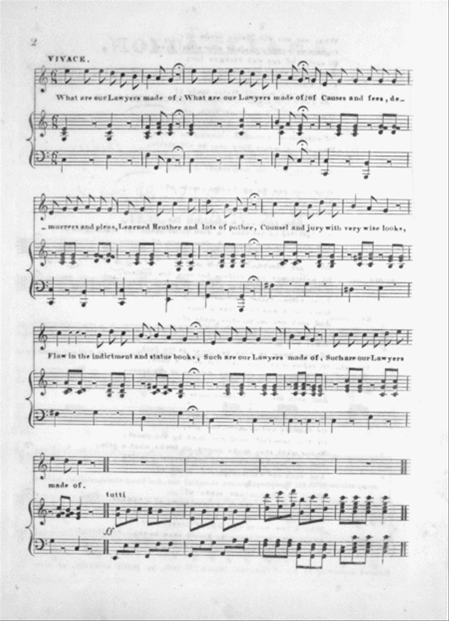 Analization, Or, What are Mortals Made of. A Favorite Comic Song Voice scores gallery preview page 2