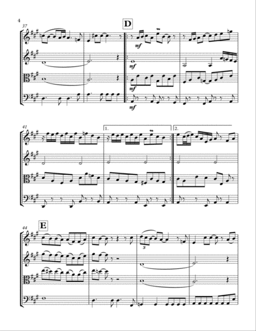 In My Life String Quartet scores gallery preview page 5