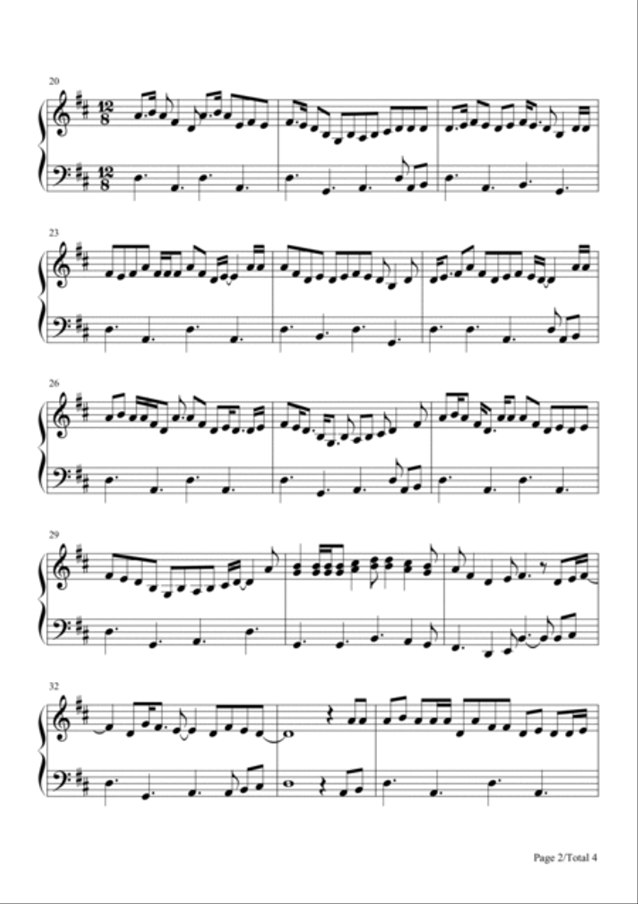 Fairytale Of New York Easy Piano scores gallery preview page 2
