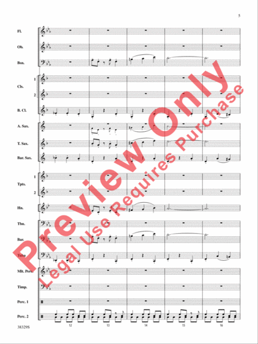 The Chase The Chase Concert Band scores gallery preview page 5