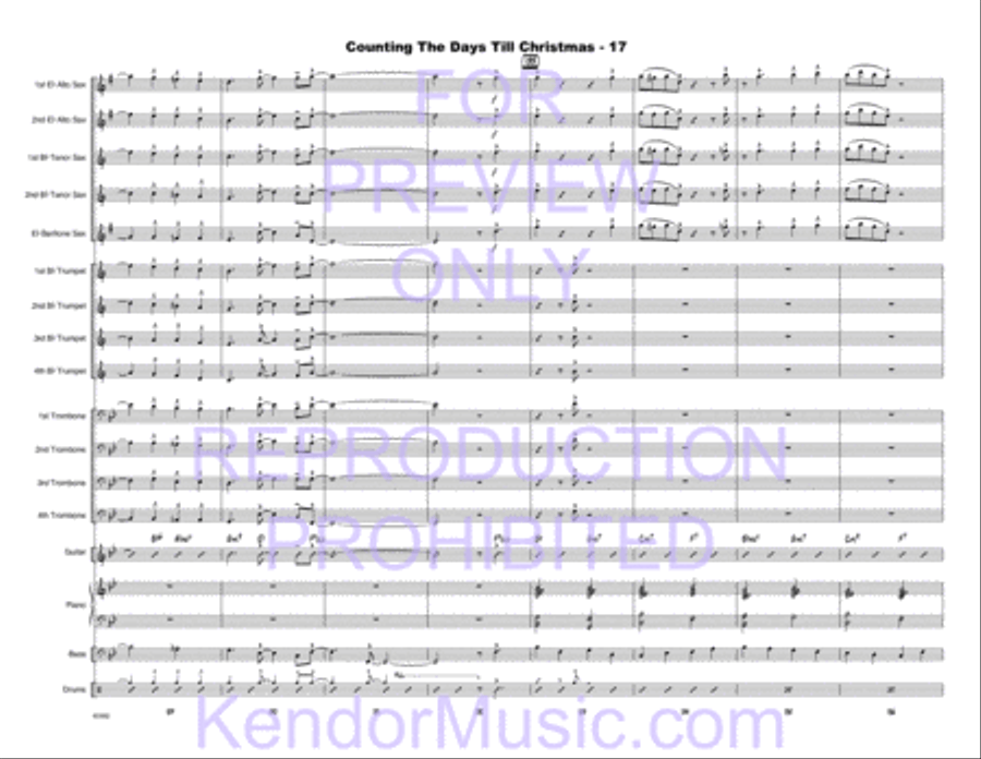 Counting The Days Till Christmas Jazz Ensemble scores gallery preview page 40