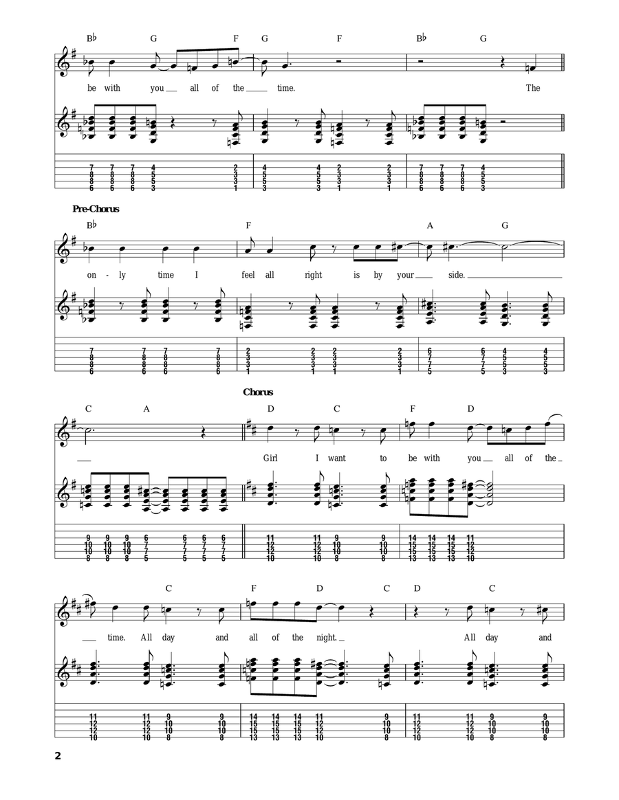 All Day And All Of The Night Acoustic Guitar scores gallery preview page 2