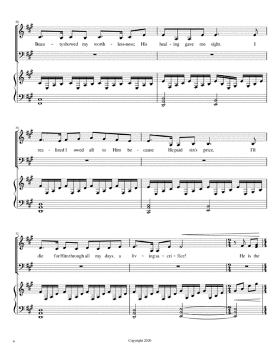 He is God 4-Part scores gallery preview page 4