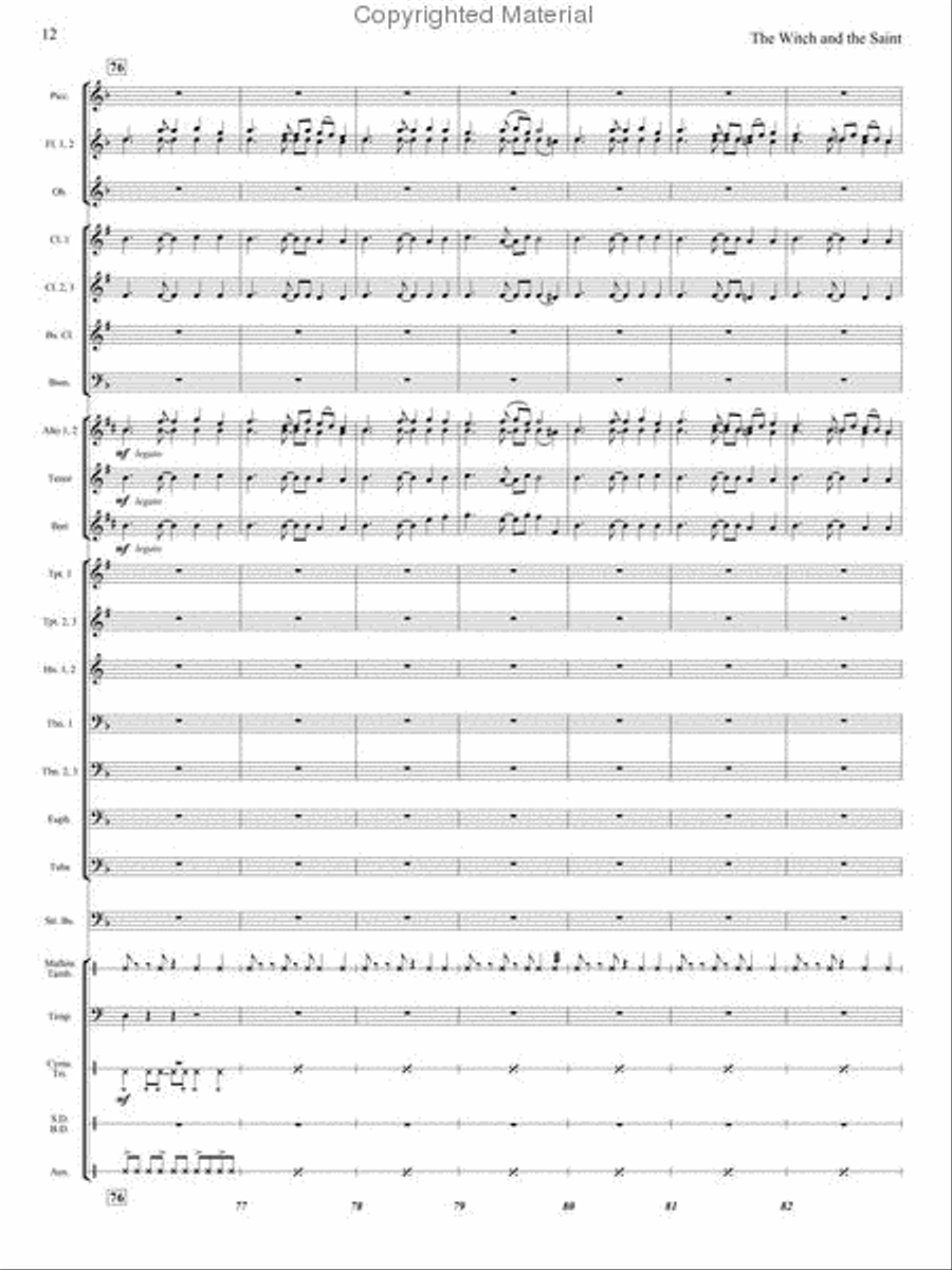 The Witch and The Saint Concert Band scores gallery preview page 11
