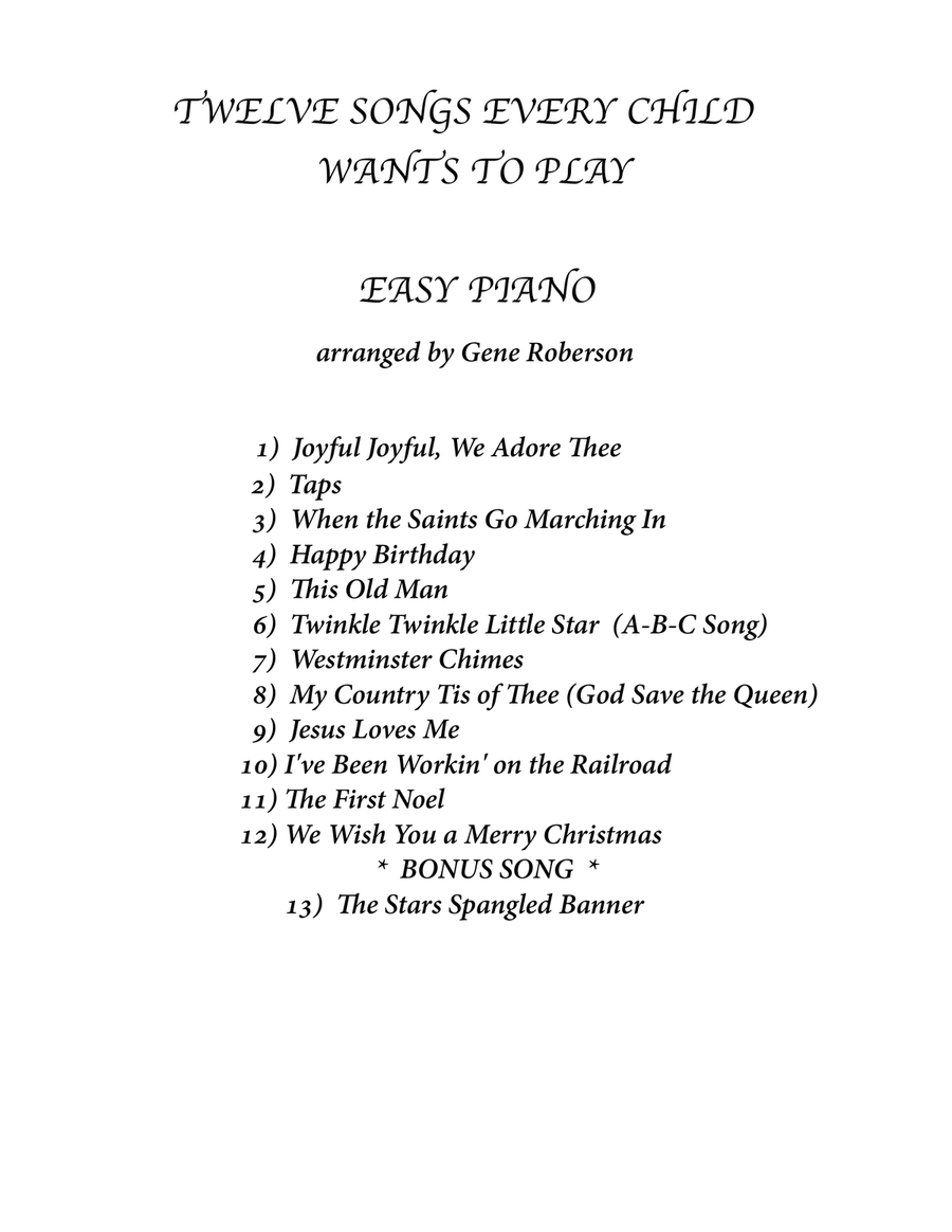 Easy piano shop songs