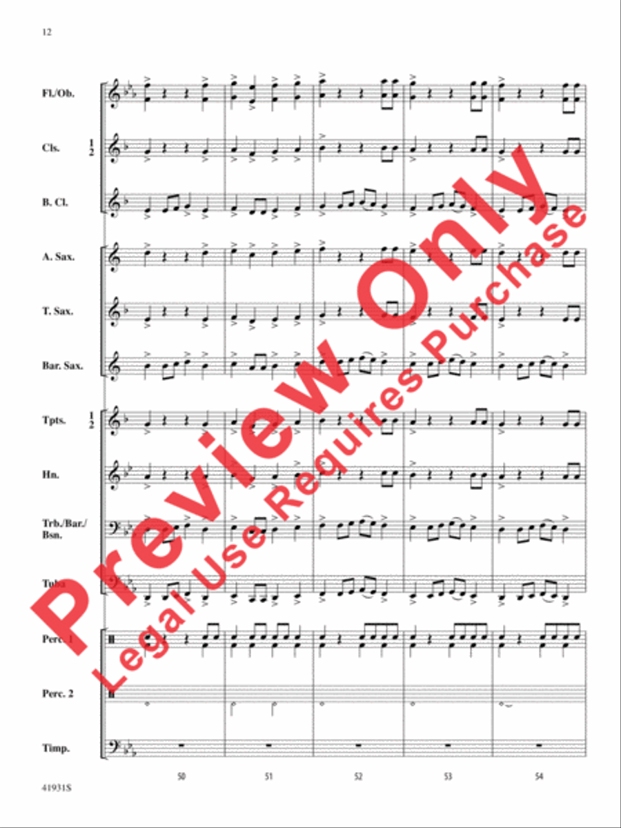 Sandstorm! Concert Band scores gallery preview page 13