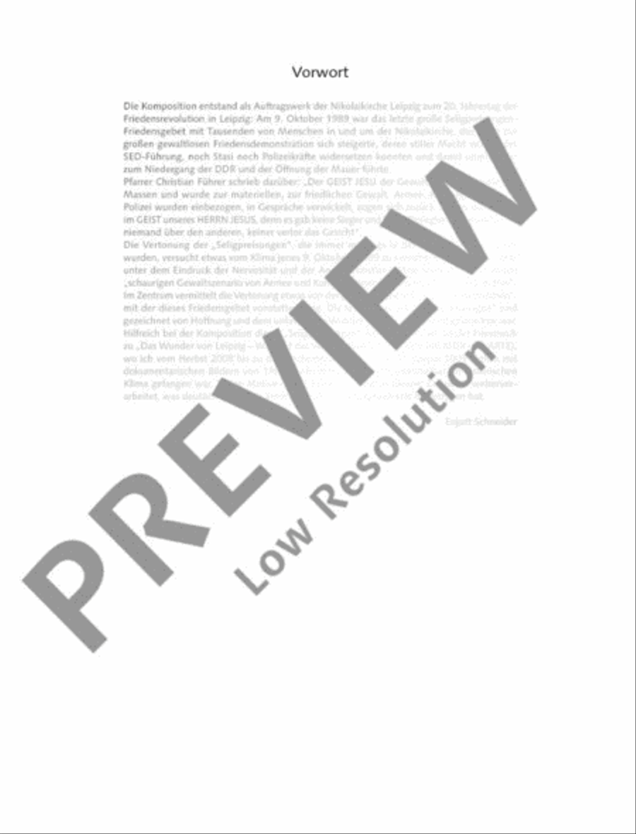 Die Seligpreisungen - in memoriam Leipzig 1989 Mixed Choir scores gallery preview page 6