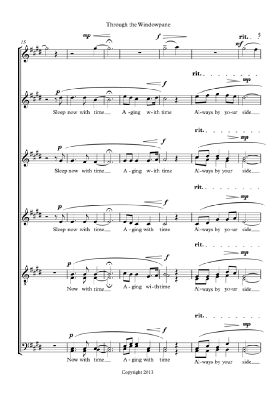 Through the Windowpane Choir scores gallery preview page 5