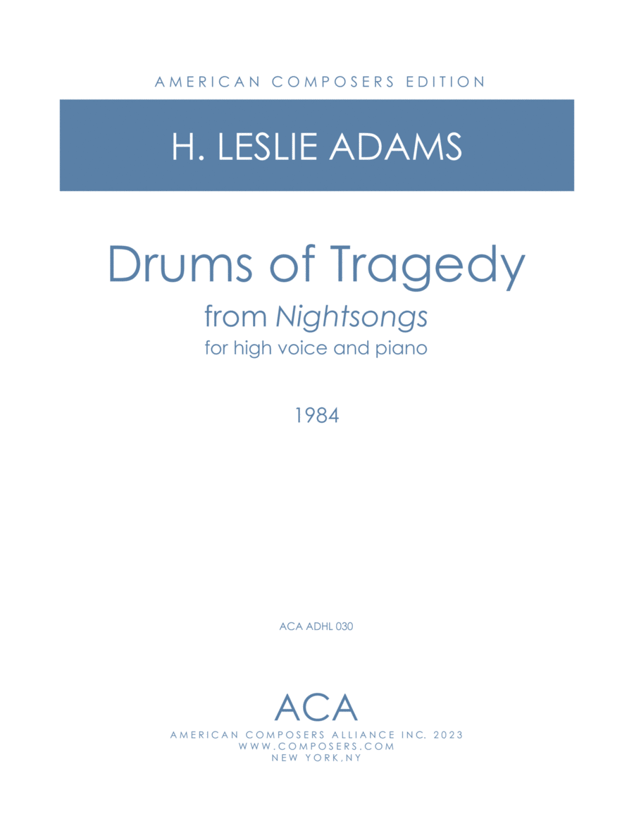 [Adams] Drums of Tragedy (from Nightsongs)